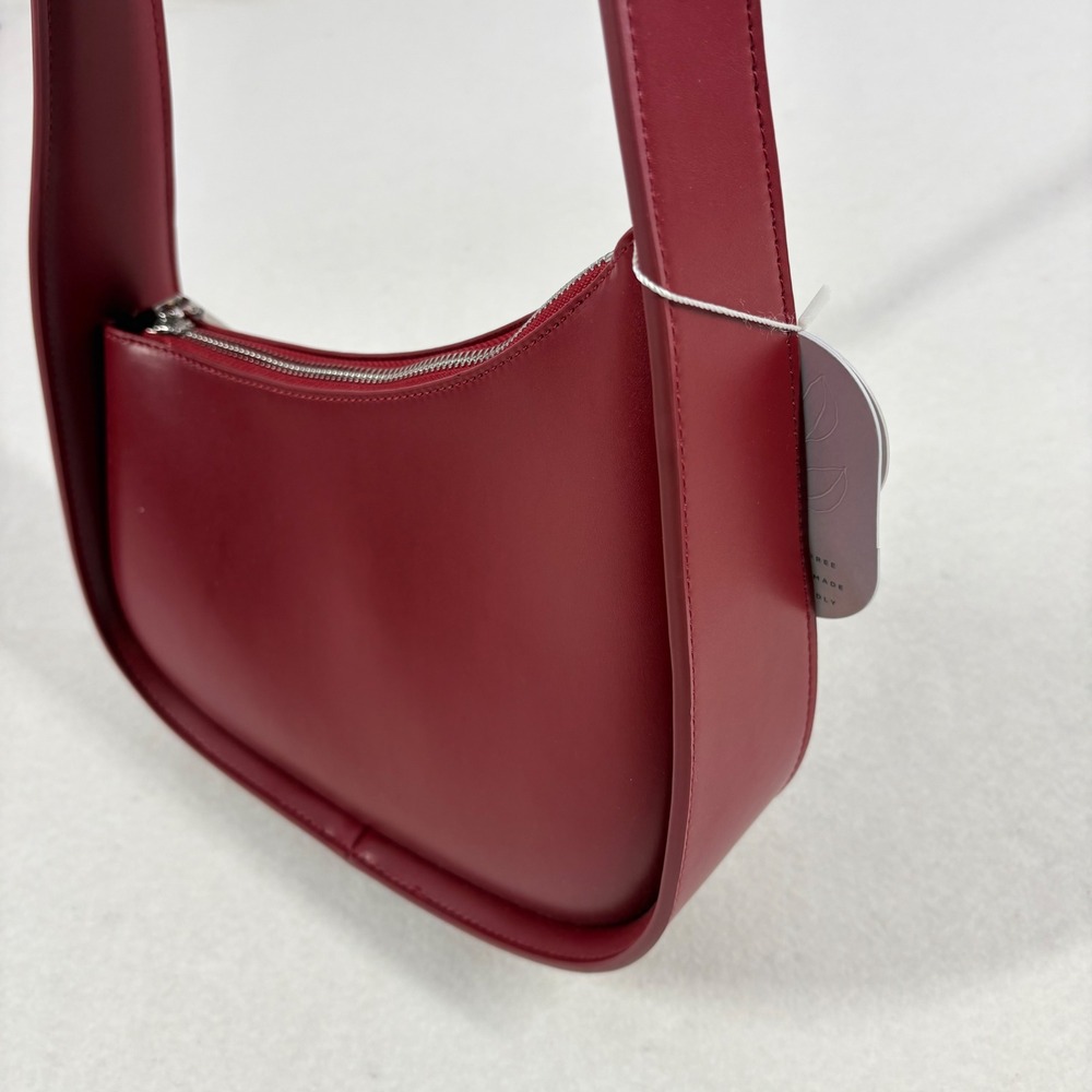 NWT $140 Bianco Willow Vegan Leather Asymmetrical Shoulder Bag Crescent Purse - Picture 5 of 12